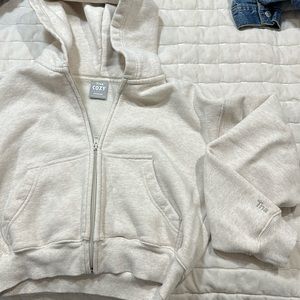 tna cozy cropped zip up